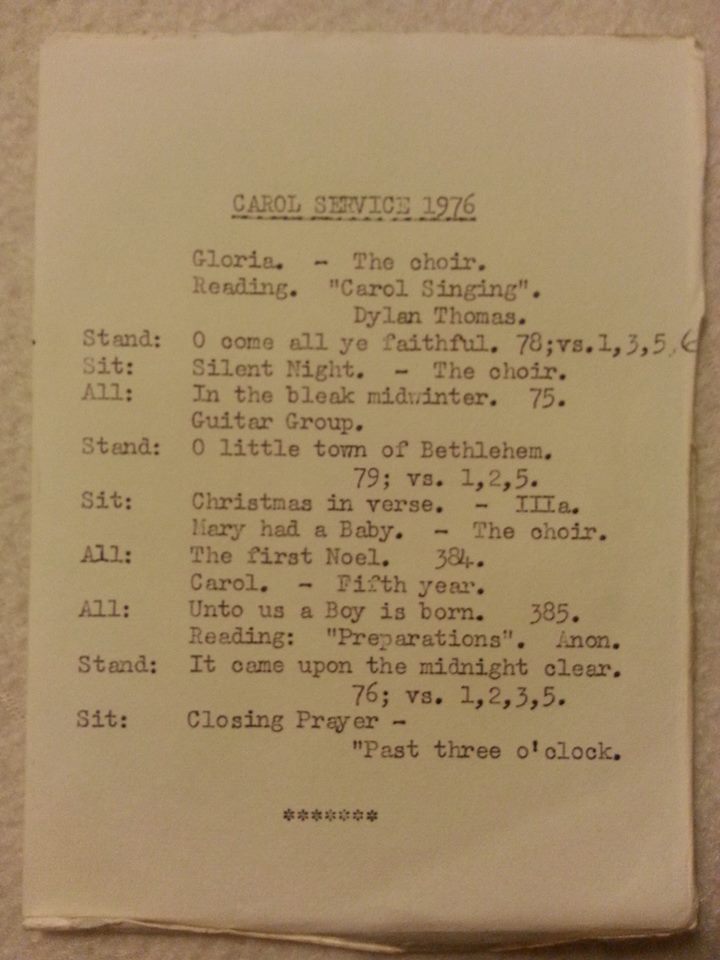 A typed version from a later year