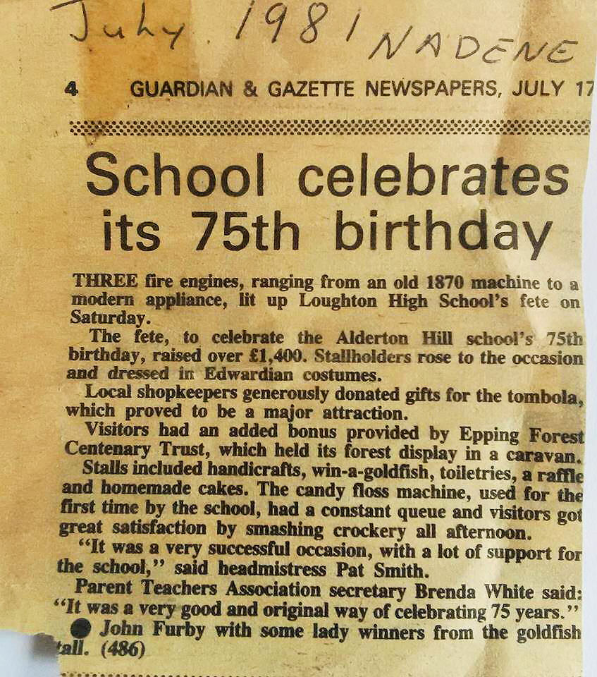 1981 School's 75th Birthday